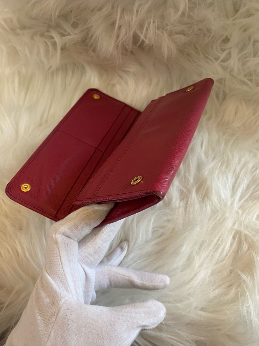 🛍️ Prada Authentic Pink Saffiano Leather Long Wallet/WOC - Picture 15 of 16